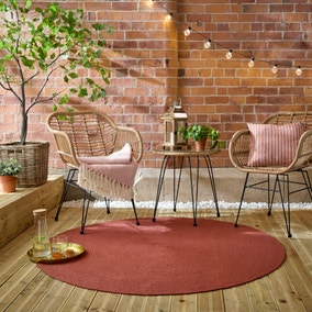 Jute Effect Indoor Outdoor Round Rug